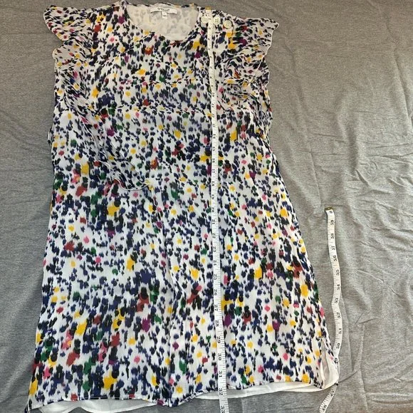 Derek Lam IO Crosby Dress, Multicolored, Ruffled, Line Buttons, Women 2‎ - Picture 5 of 10